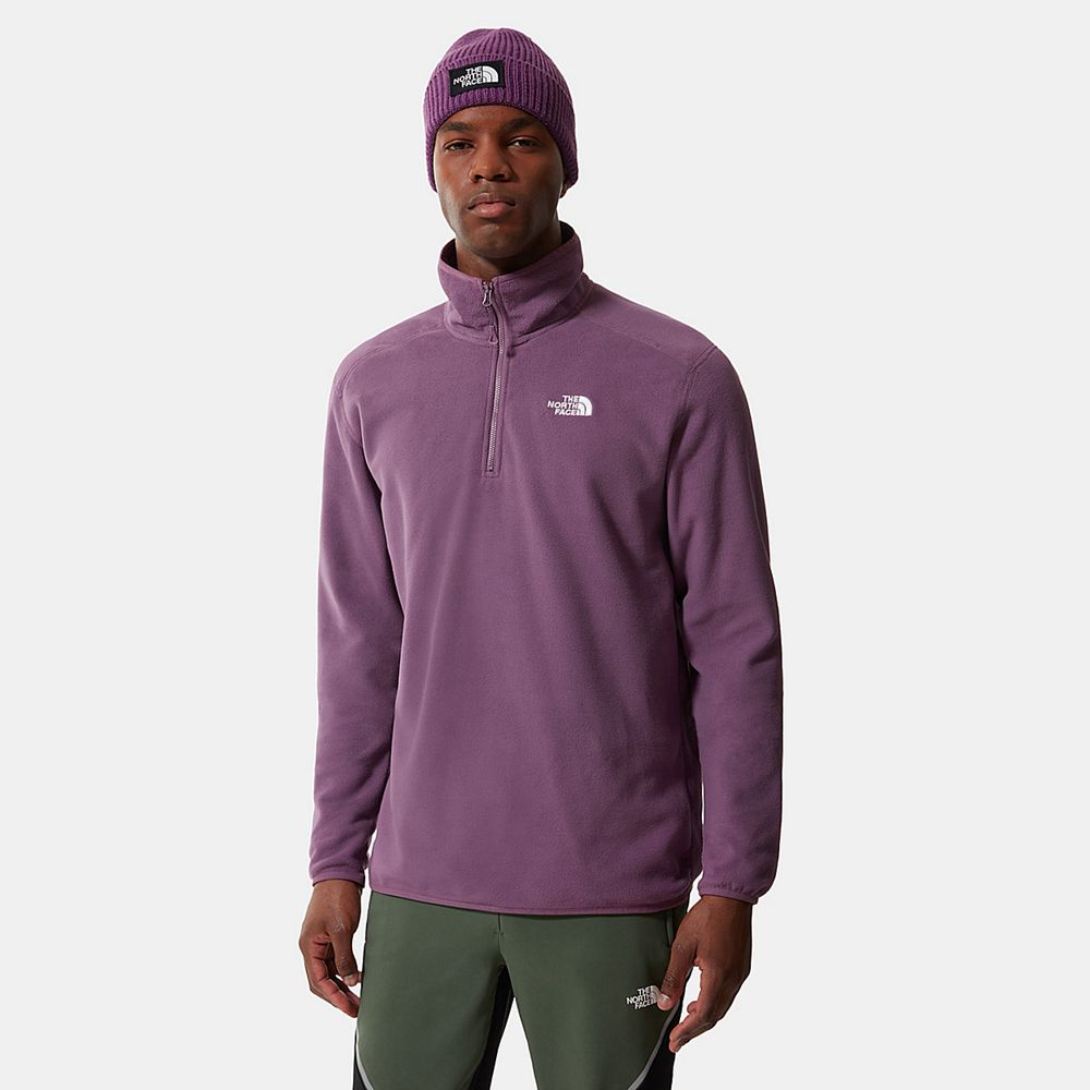 The North Face Fleece Mens Australia - The North Face 100 Glacier Quarter-Zip Purple Hiking (RJE-294